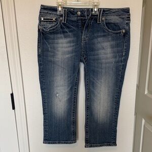 Miss Me Dark Blue Cropped Jeans